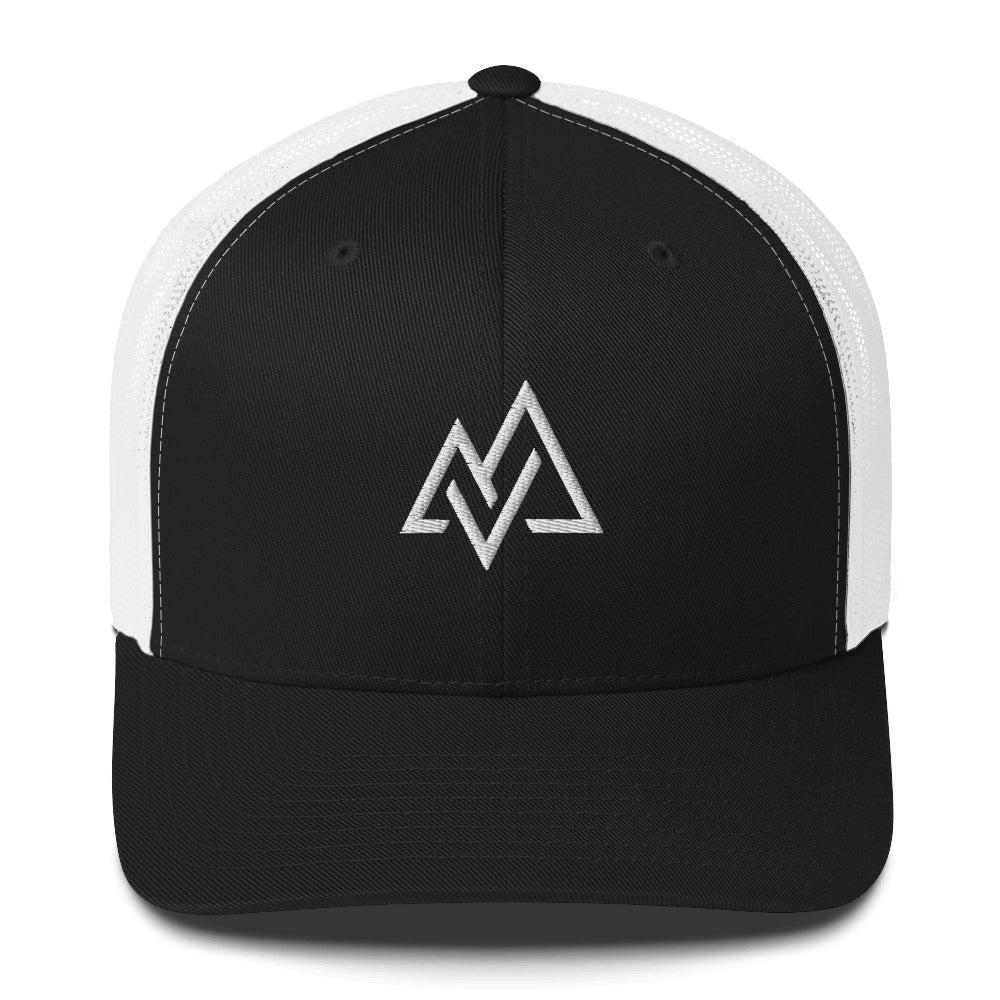 Mesh Cap "Mountain" MV white black