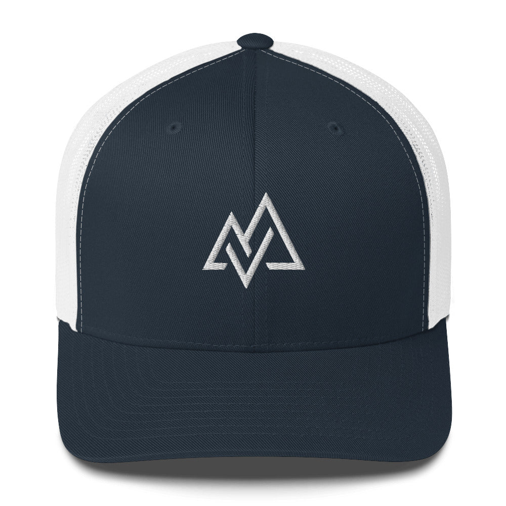 Mesh Cap "Mountain" MV white navy