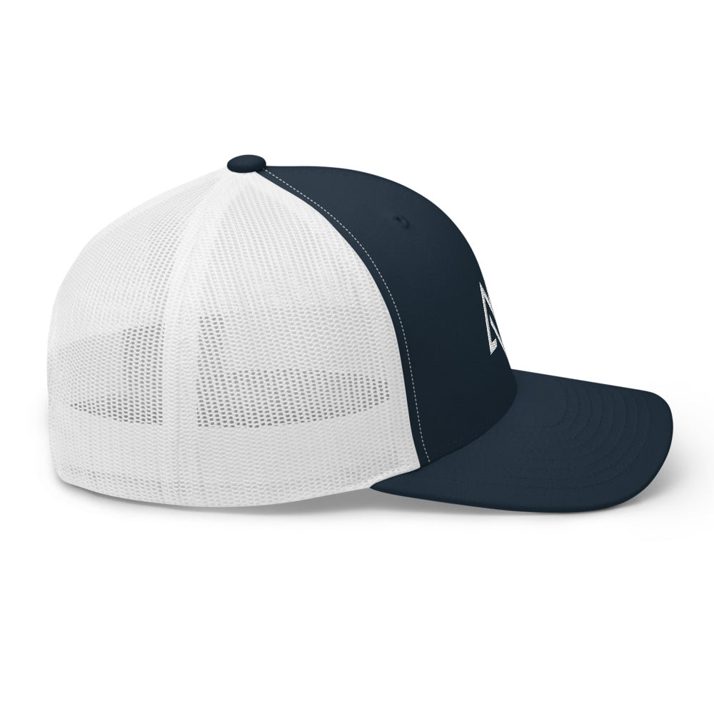 Mesh Cap "Mountain" MV white navy